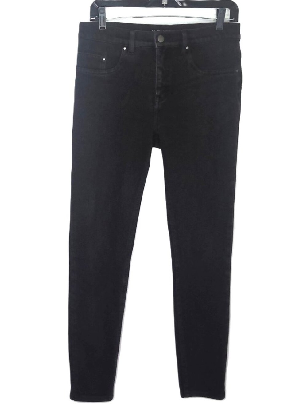 Spanx Jeans by Sara Blakely The Slim-X Super Skinny Black Vintage Wash Punk 30